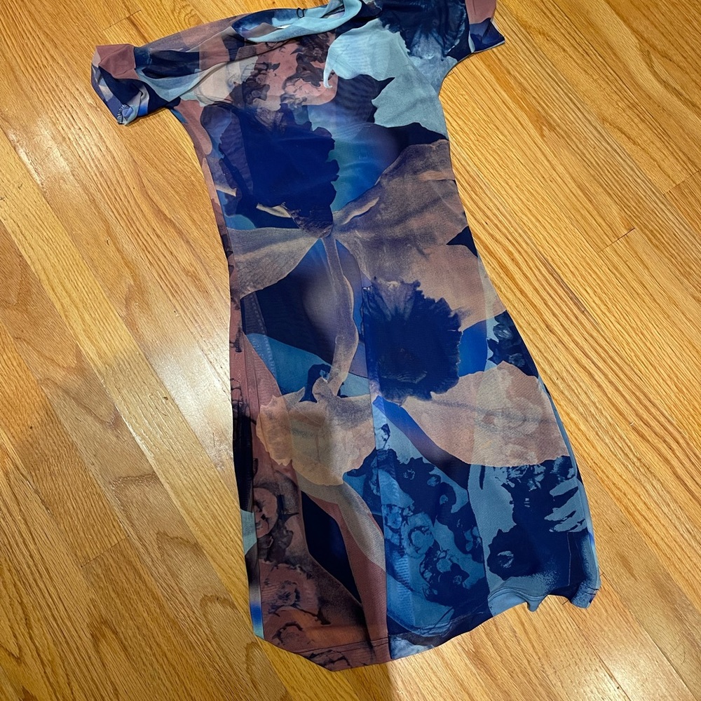 With Jean mini dress